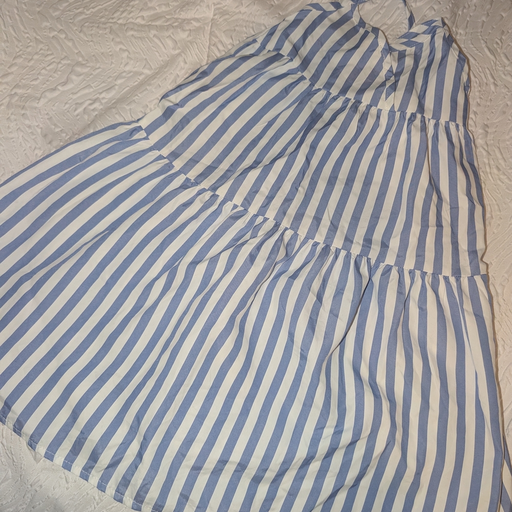 SHEIN Blue and White Striped Dress